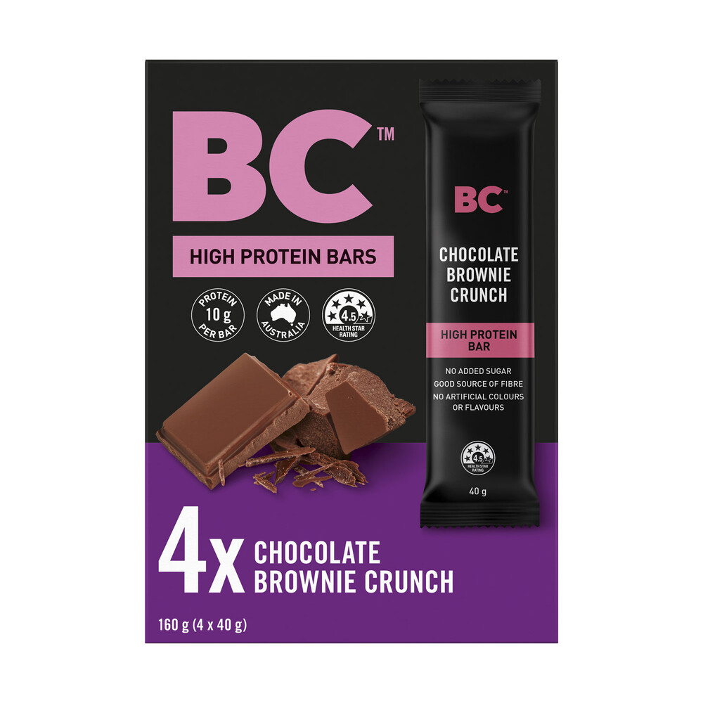 BC Snacks Dark Chocolate Almond High Protein Bars x 4 pack