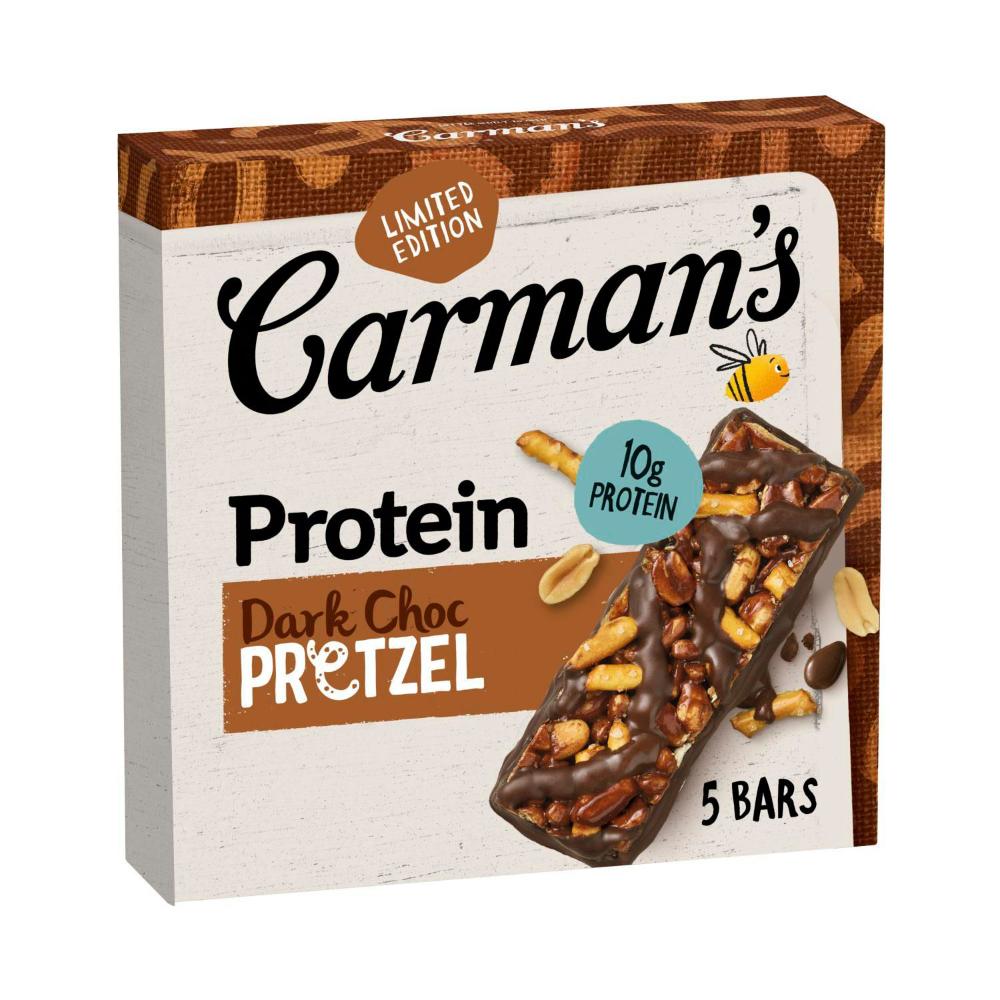 Carman's Protein Bar Dark Choc Pretzel 5 Pack