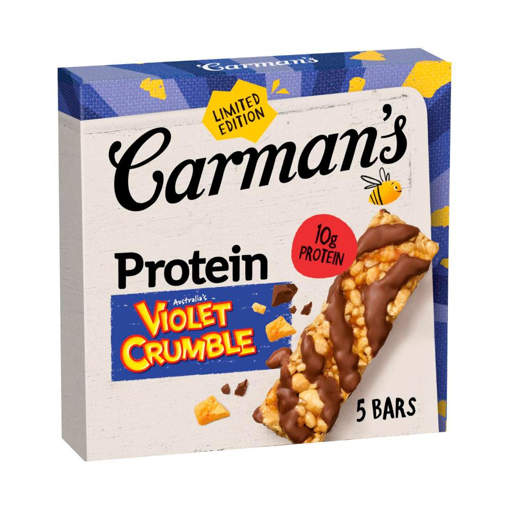 Carman's Protein Bars Violet Crumble 5 Pack
