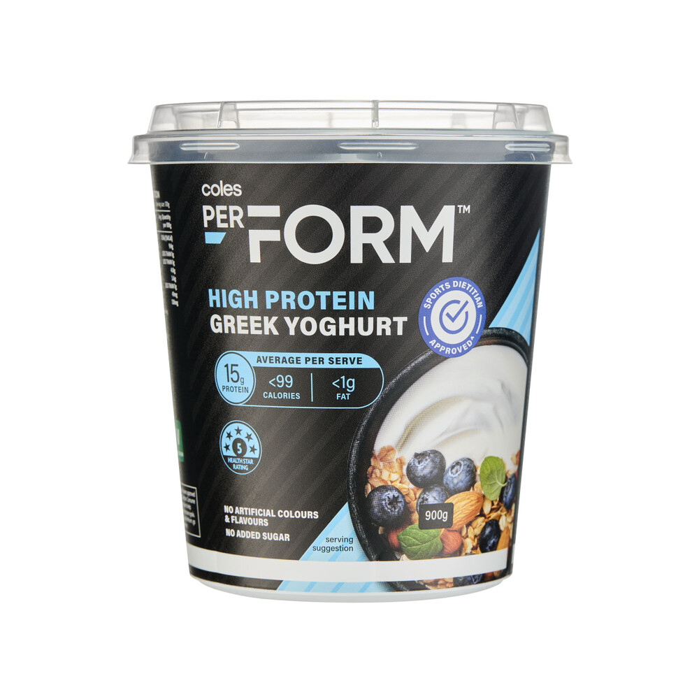 Coles Perform High Protein Greek Yoghurt