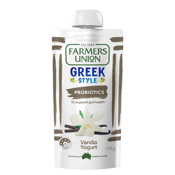 Farmers Union Greek Style Yoghurt Pouch Real Bean