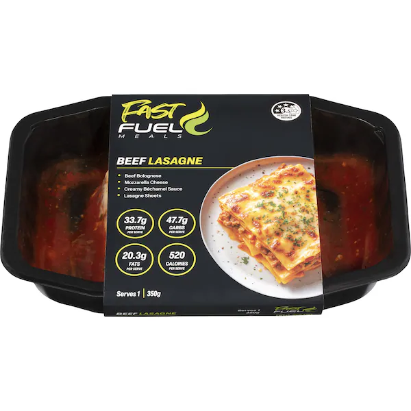 Fast Fuel Beef Lasagne Ready Meal 350g