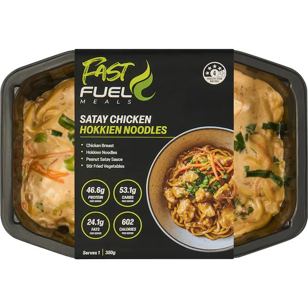 Fast Fuel Satay Chicken Hokkien Noodles 350g