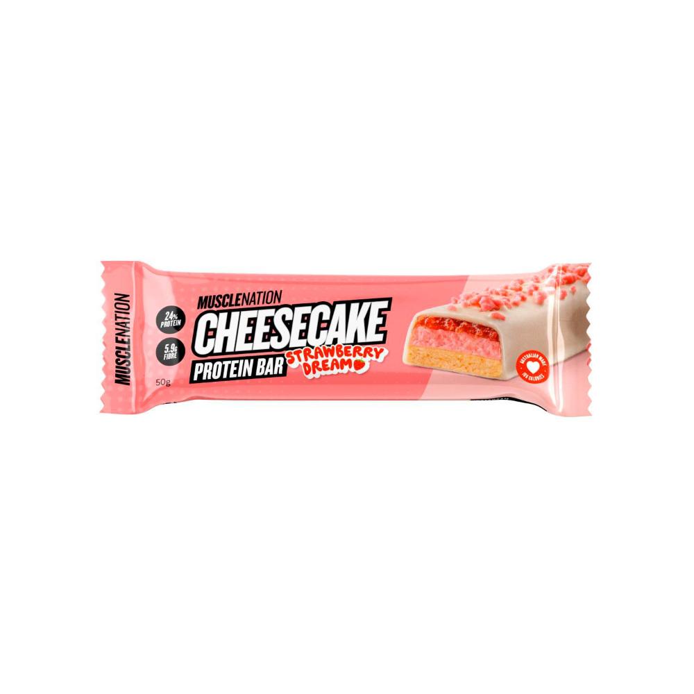 Muscle Nation Cheesecake Protein Bar Strawberry