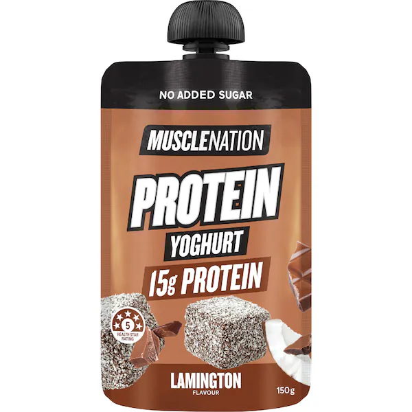 Muscle Nation Protein Yoghurt Pouch Chocolate Lamington