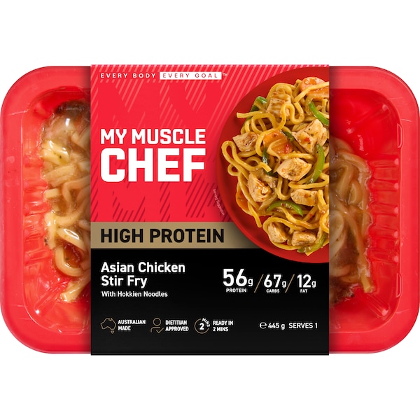 My Muscle Chef Asian Chicken Stir Fry With Hokkien Noodles 445g