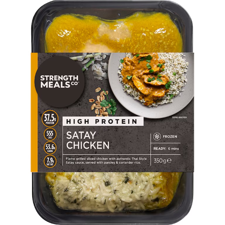Strength Meals Co Frozen Satay Chicken High Protein
