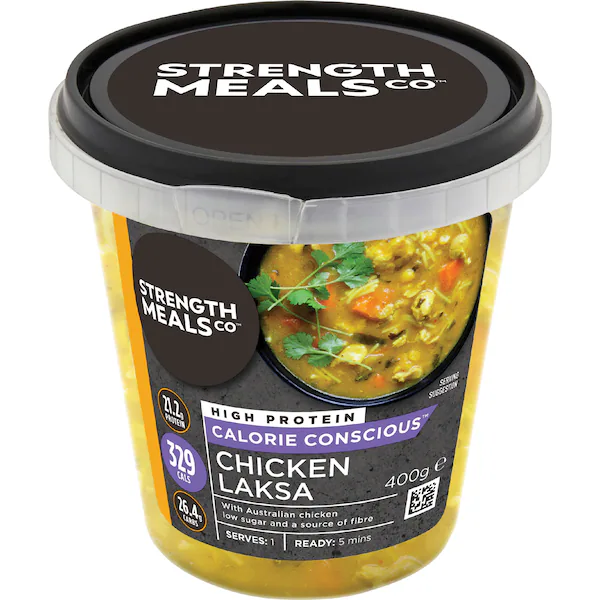 Strength Meals Co Chicken Laksa High Protein Soup 400g