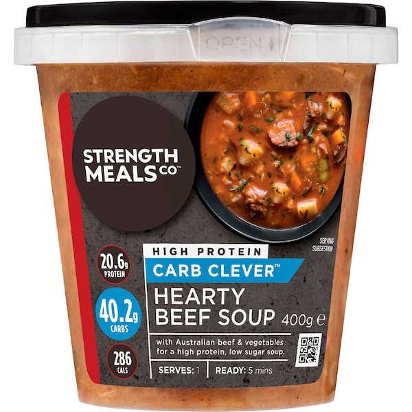 Strength Meals Co High Protein Hearty Beef Soup 400g