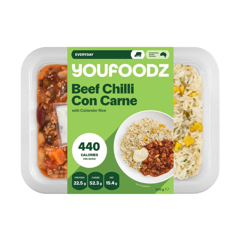 Youfoodz Beef Chilli Con Carne With Coriander Rice