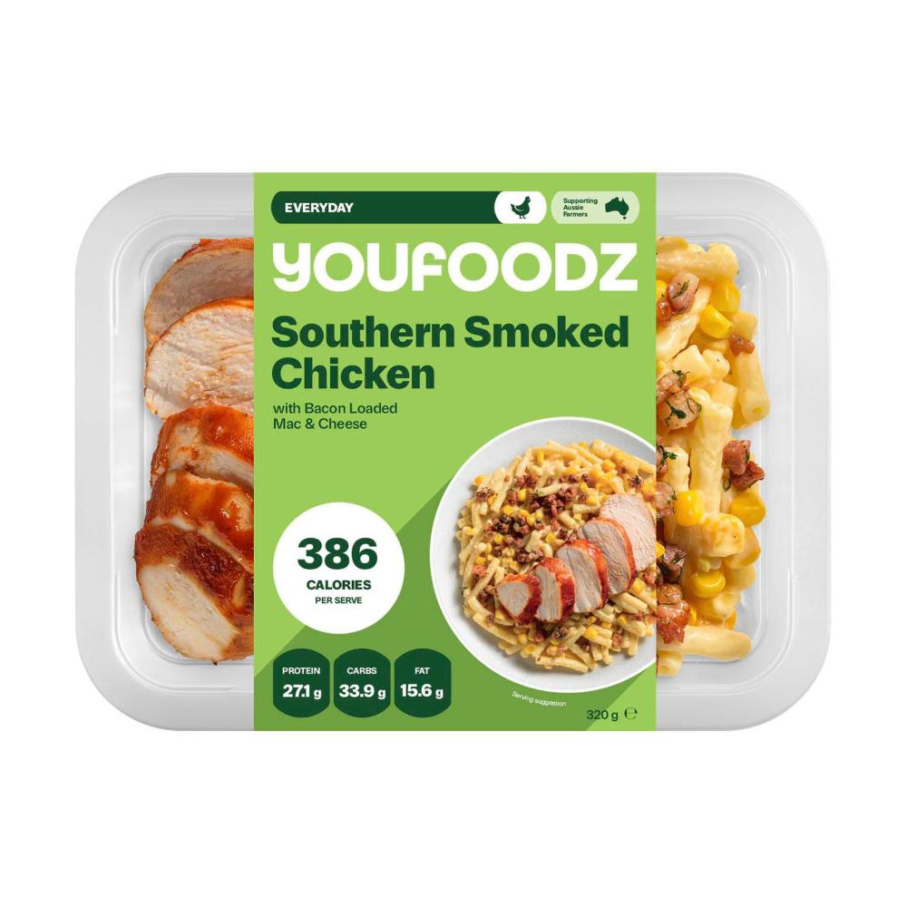 Youfoodz Southern Smoked Chicken With Bacon Loaded Mac & Cheese